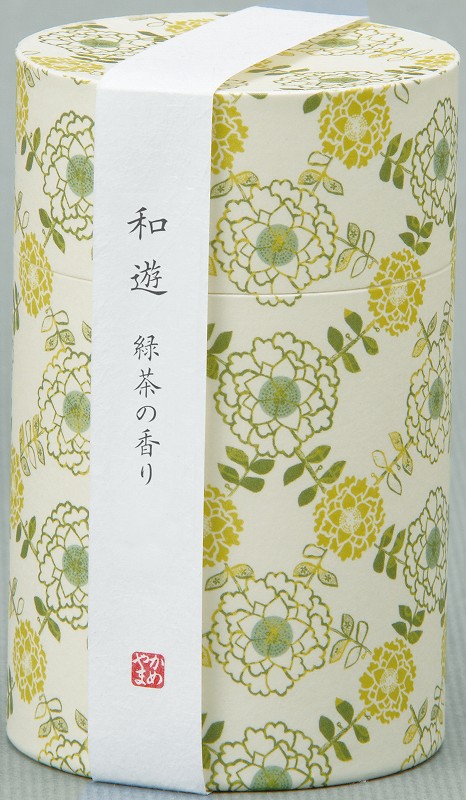 【新登場!日本製!お盆&お彼岸、毎日のお勤めにもおすすめ!かわいい筒型線香】和遊 緑茶の香り