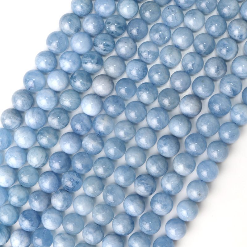 連　アクアマリン　AA　丸　12mm　ブラジル産　藍玉　藍柱石　青　ブルー　3月　誕生石　天然石