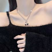 新品 韓国ファッション アクセサリー  ネックレスシルバー パール 気質 ネックレスチェーン