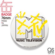 MTV ロゴ缶バッジ 76mm イエロースプレー 音楽 ミュージック アメリカ 人気 LCB237 グッズ