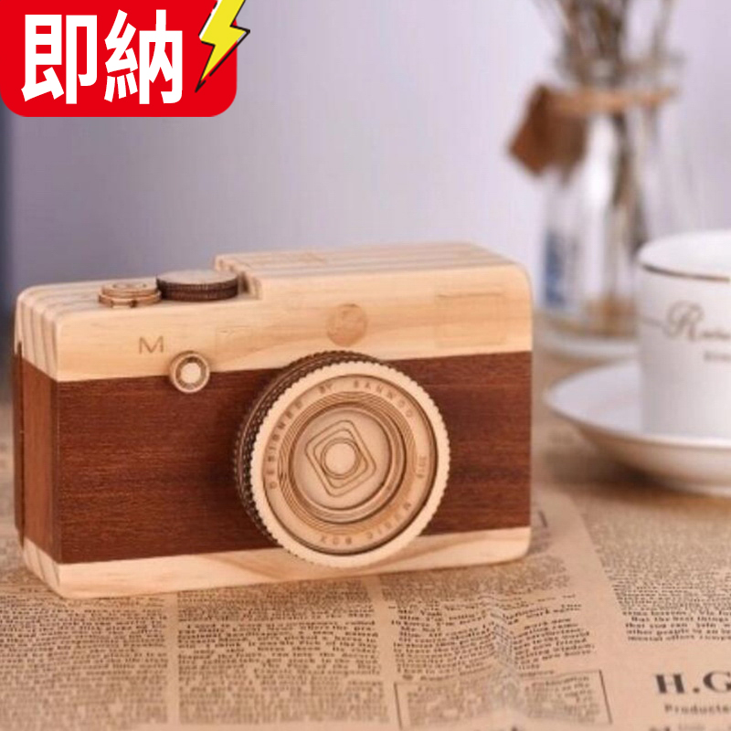 【24H即納 顧客直送可！】撮影装具　オルゴール  音楽が出る　道具　木製カメラ