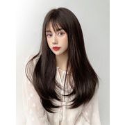 おすすめ商品 韓国ファッション ウィッグ ミディアムロングヘア 前髪 気質 顔の修復 ナチュラル 新品