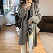 柔らかな雰囲気 韓国ファッション ニットトップス カーディガン デザインセンス 暖かい コート
