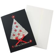 【グリーティングカード】CHRISTMAS イタリア製クリスマスカード ツリー リボン