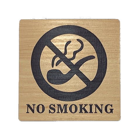 禁煙ノースモーキング NO SMOKING サインプレート 木目調アクリルプレート