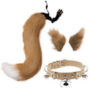 激安　ファッション雑貨　クスプレ　尻尾　耳　カチューシャ　飾り物　チョーカー　セット