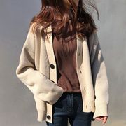 秋冬新作ルーズニットセーターコートジャケット女子学生韓国風アウターセーターカーディガン