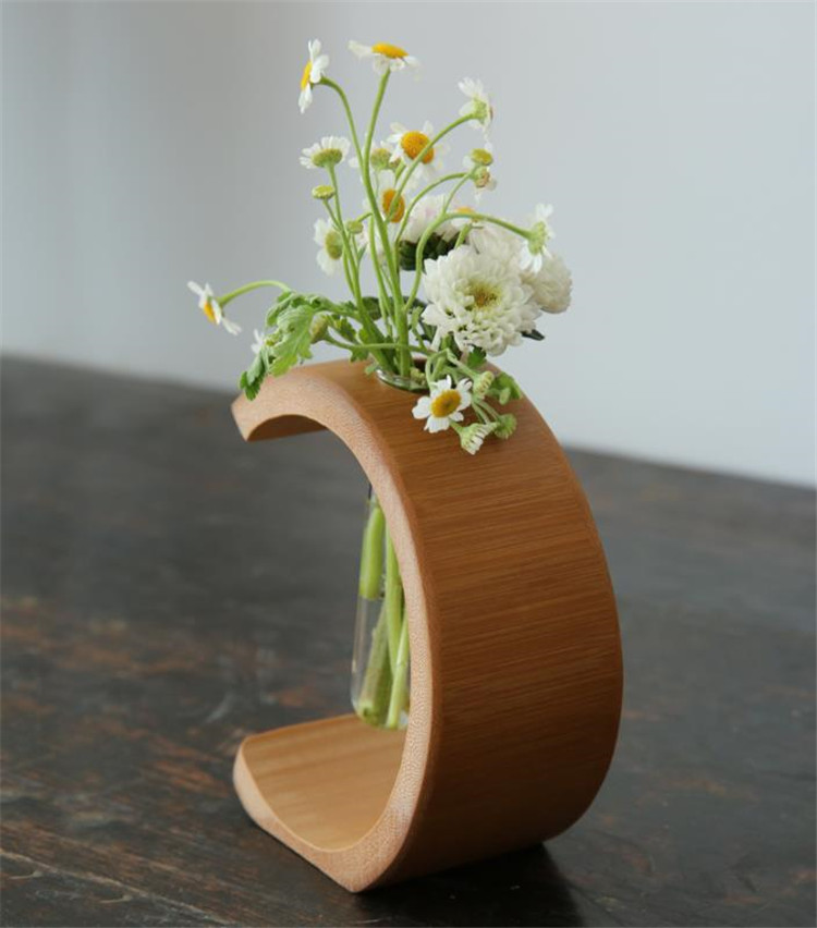 花瓶 生け花 調度品 竹 美術品 装飾 置物-