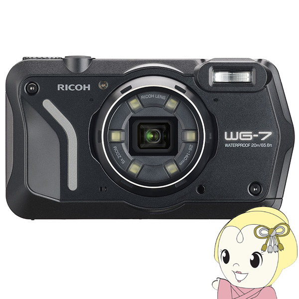 リコー 防水コンパクトデジタルカメラ RICOH WG-7 [ブラック] WG-7-BK 水中撮影 Webカメラ機能 動画撮・