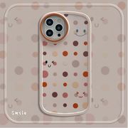 2022 iPhone12 Polka Dot Smiley 11ProMax電話ケース XRApple 13 GirlXsソフトケース