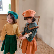 韓国子供服子供用のスカート版の子供服の新型女の赤ちゃんの花の綿の上のスカート