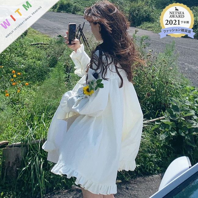パフスリーブ ワンピース フェミニン おしゃれ かわいい 楽天市場】パフスリーブ ワンピース ロングワンピ 袖あり リボン