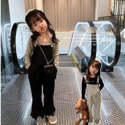 2022春新品★韓国風子供服　Tシャツ＋サロペット　セットアップ　90-150cm　