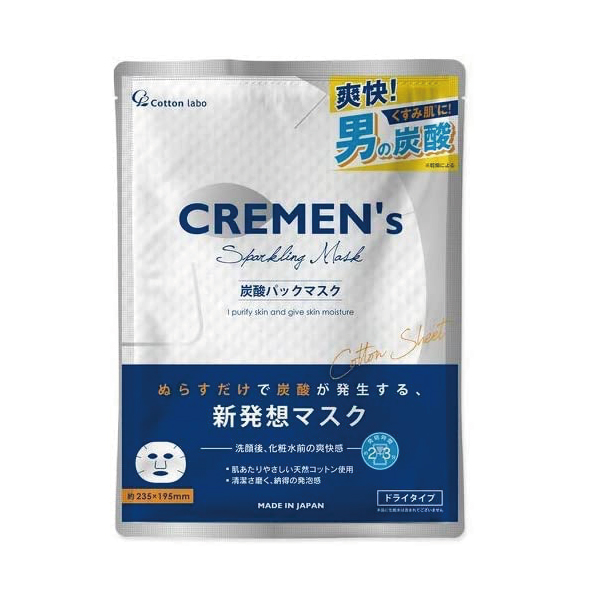 コットン・ラボ　CREMEN’S 炭酸パック1枚入　箱/ケース売　120入