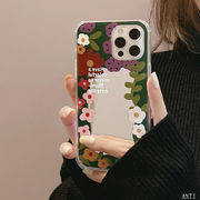 2022新作 INS 鏡面 小花 携帯ケース ソフトシェル iPhone12 13pro 人気