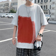 男の子ファッション 香港スタイル 半袖 Tシャツメンズ 2022年夏 新しい グラフィティゆったりする