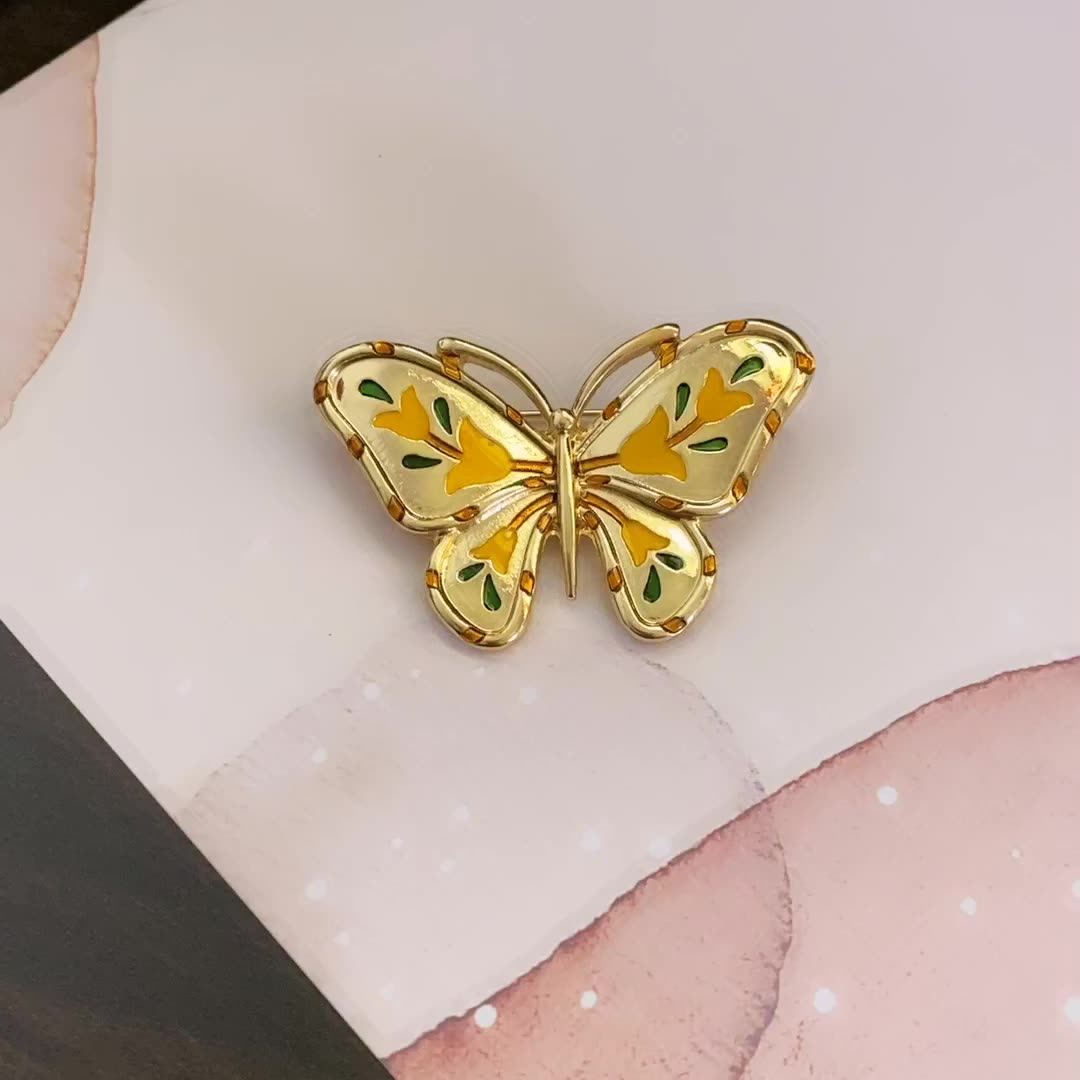 ブローチ　蝶々　プレゼント　ビンテージ　気質　欧米風　ファッション