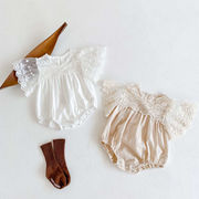 韓国子供服  子供服  キッズ服  夏  赤ん坊  女の赤ちゃん  大飛袖  レース