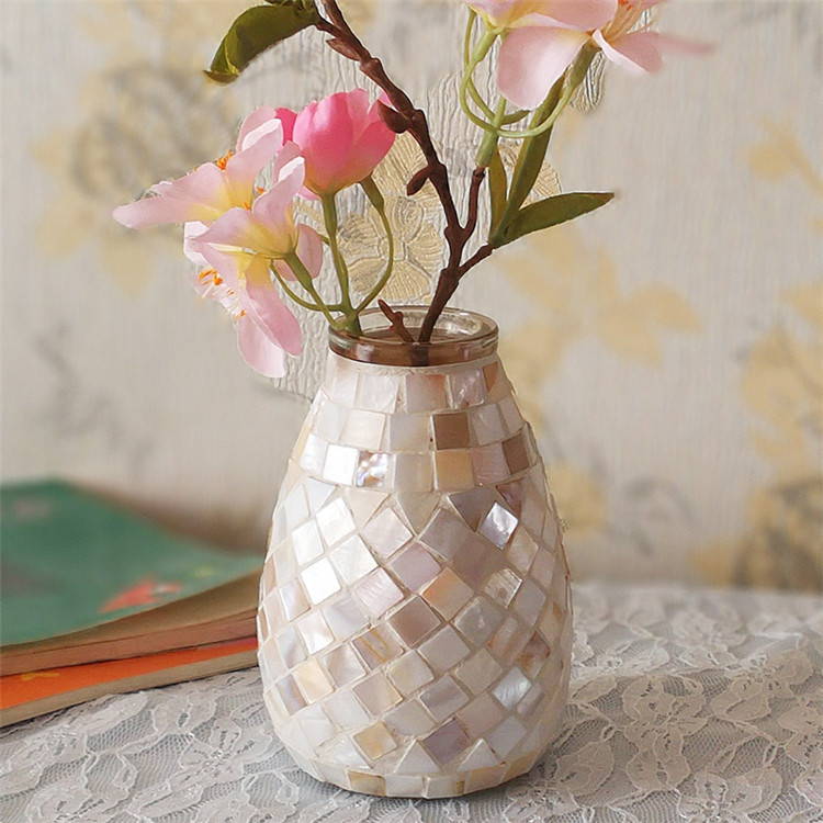 センスアップ INSスタイル 小さい新鮮な モザイク ガラス 花瓶 ファッション 自宅 オフィス