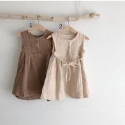 【2022春新作】韓国風子供服  ベビー服   スカート   2色   半袖ワンピース