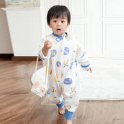 赤ちゃん　寝袋　子供　純綿　空気を通す　袖を外すことができる　暖かくする　蹴りを防ぐ