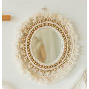 織り 壁掛け鏡 小さい新鮮な デザインセンス 洗練された 装飾 鏡 シンプル 自宅