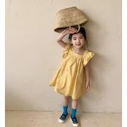 2022春夏新作   韓国子供服  ワンピース   半袖    かわいい   韓国ファッション  2色