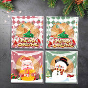 透明袋　OPP袋　クリスマス　クリア袋　小分け袋　ラッピング袋　テープ付き　包装袋　10*10cm