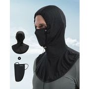 日焼け防止 マスク フェイスマスク ２点セット フェイスガード 登山 自転車 UVカット 目出し帽 メンズ