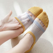 【☆新作☆】シースルーソックス　涼しい　夏向けの靴下　ファッション　シルク混　レースデザイン　