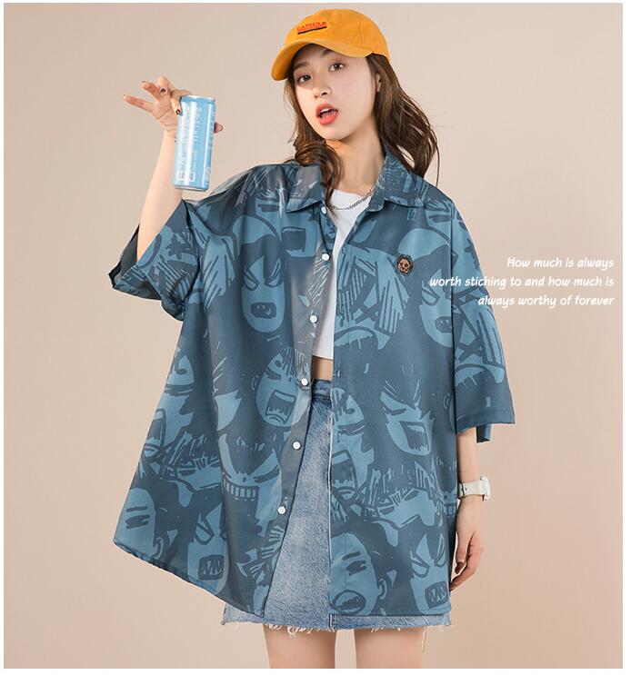 韓国風　レディース　半袖シャツ　新しい夏　カジュアル　ファッション半袖シャツ　★M-3XL