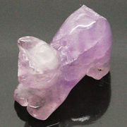 天然石 パワーストーン/ アメジスト・紫水晶　ねこ・猫　アクセサリーパーツ　貫通穴