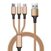 2022 スマホ   1.2m　USB  Lightning/Type C/Micro   高耐久 充電ケーブル　3in1  多機種対応 5色