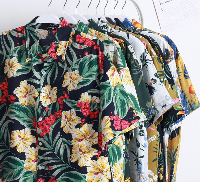 2022 夏新作 ハワイ 人気    花柄 ビーチ ゆったり リゾート半袖 メンズ シャツ ハワイシャツ 男女兼用 8色