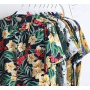 2022 夏新作 ハワイ 人気    花柄 ビーチ ゆったり リゾート半袖 メンズ シャツ ハワイシャツ 男女兼用 8色