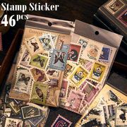 切手 ステッカー 切手シール 浮世絵 和風 切手風 シール 46枚 海外 外国 シール sztz-46-038