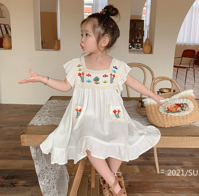 夏新発売 キッズ 子供服 韓国子供服 赤ちゃん ベビー 女の子 ワンピース 可愛い ベビードレス