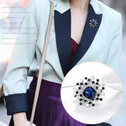 幾何学的なレトロなブローチシンプルな韓国のファッション合金ダイヤモンドブローチ服アクセサリー