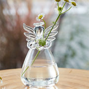 クリエイティブ ガラス フラワーアレンジメント 装飾 新品 花瓶 透明な 水耕栽培