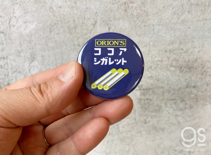 レトロ駄菓子 44mm缶バッジ ミニサワー オリオン ラムネ 昭和