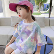 2022年春夏子供Ｔシャツ　 可愛い 女の子個性潮流 Tシャツ　新しい子供トップスサスペンダー韓国風