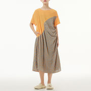 初回送料無料レディースサマードレススリットスカート半袖シャツワンピース人気商品
