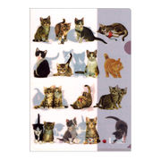 A4クリアファイル トゥイネン「フランシャンの子猫」書類入れ ドキュメントファイル 猫 アート