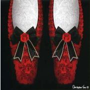 グリーティングカード クリストファーヴァインデザイン「赤いバラの靴」