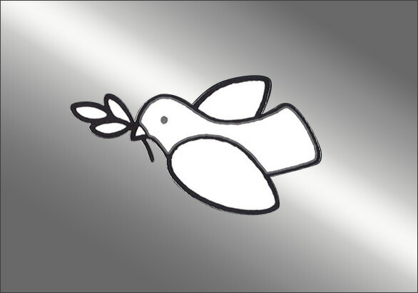 ポストカード ミッフィー/ディック・ブルーナ「葉をくわえた鳥」イラスト 絵本 シルバーホイル