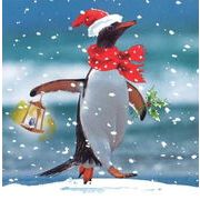 グリーティングカード クリスマス「クリスマスのペンギン」メッセージカード