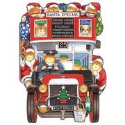 グリーティングカード/ダイカット クリスマス「ピータークロス クリスマスのバス」