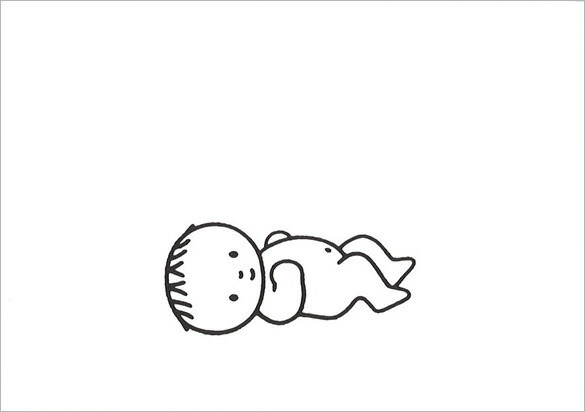 ポストカード ミッフィー/ディック・ブルーナ「赤ちゃん」イラスト 絵本 出産祝い ベビー