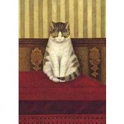ポストカード アート メエヘル「ベッドに座る猫」