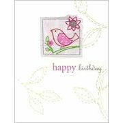 グリーティングカード 誕生日/バースデー「花と鳥」